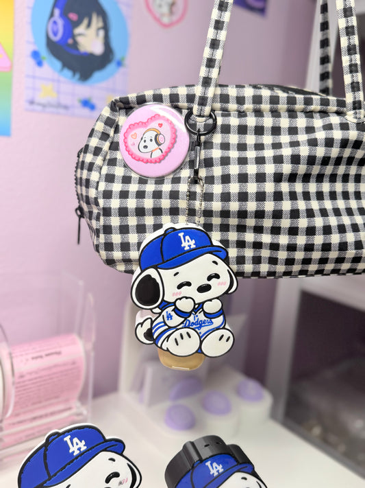 Dodgers Puppy BBW Hand Sanitizer Keychain Holder