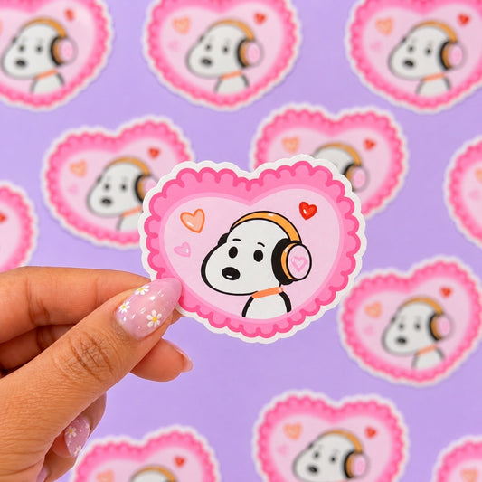 Heart Puppy Sticker