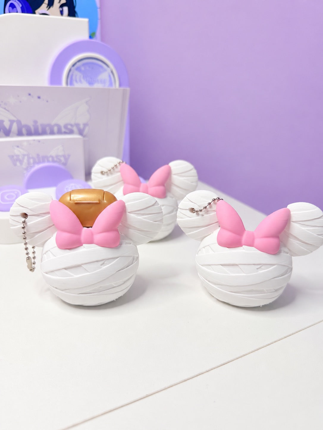 Minnie Mummy Hand Sanitizer Keychain Holder