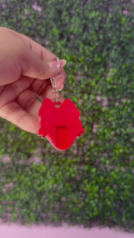 Strawberry Bow Can Opener Keychain